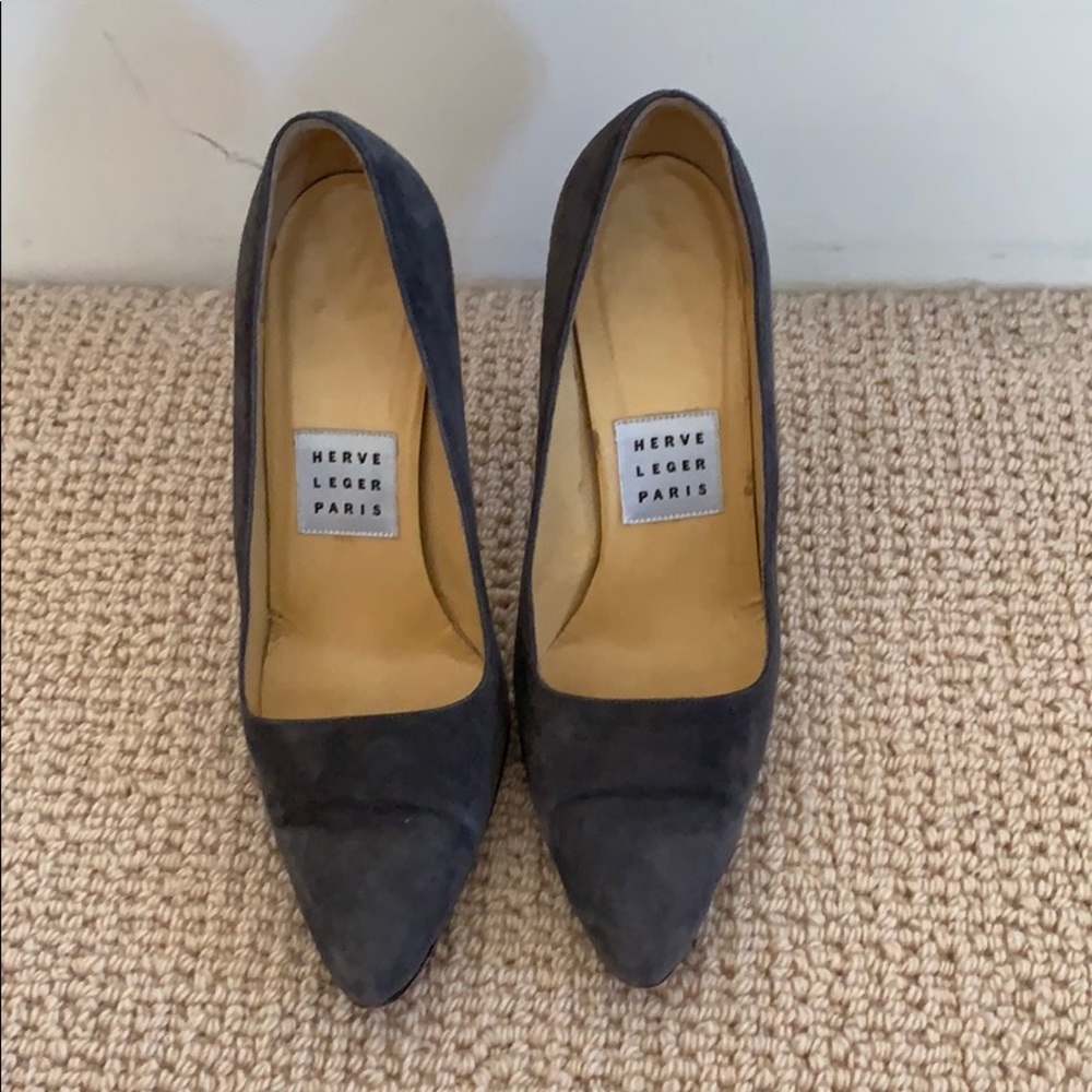 Herve Leger suede shoes